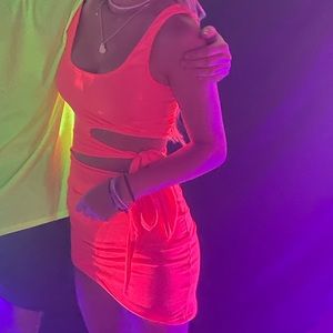 Hot pink body on dress size small